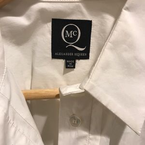 Alexander McQueen White Sheer Back Long Shirt